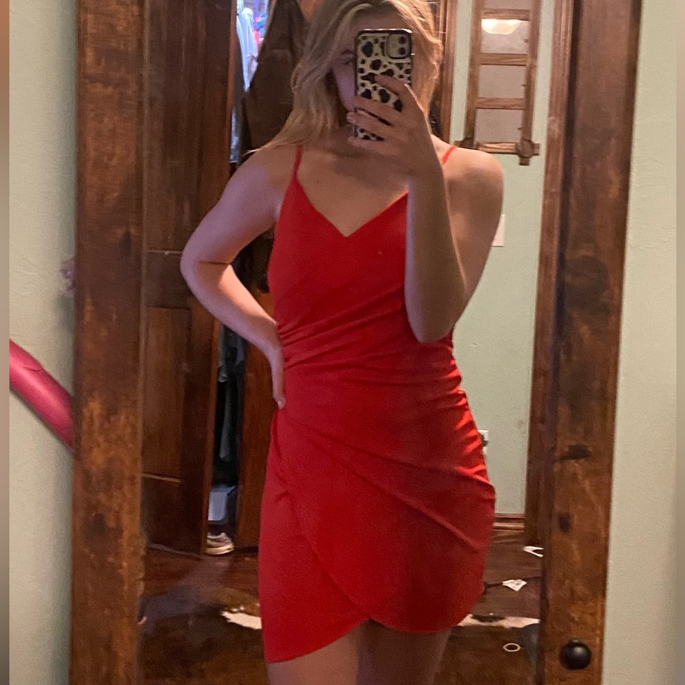 Flattering red dress